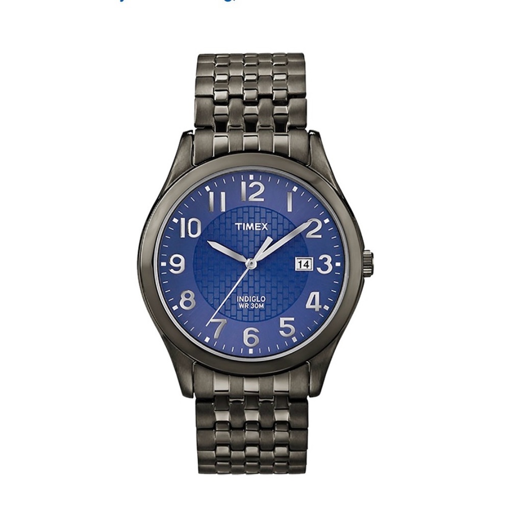 Timex Blue Dial with Silver Band Men's Watch